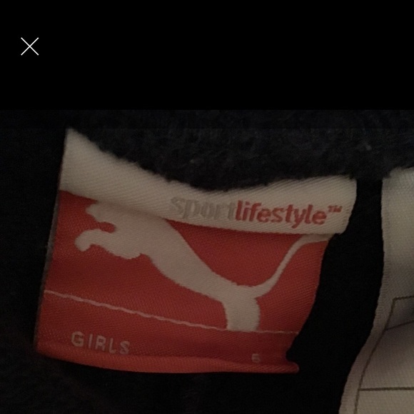 Puma sweat pants girls size 5 - Picture 3 of 4